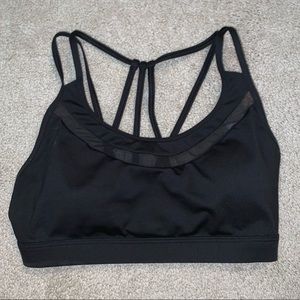 Mesh Sports Bra with Strappy Back